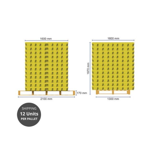 Bunded work floors for 4 drums stacked dimensions