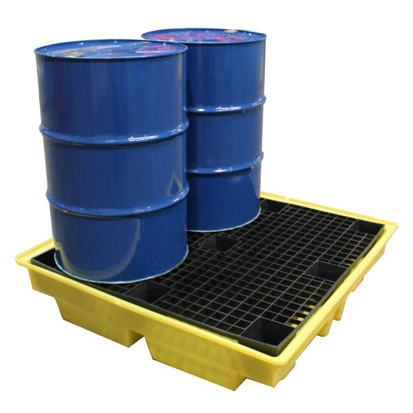4 Drums Spill Pallet - Low Profile - BP4L