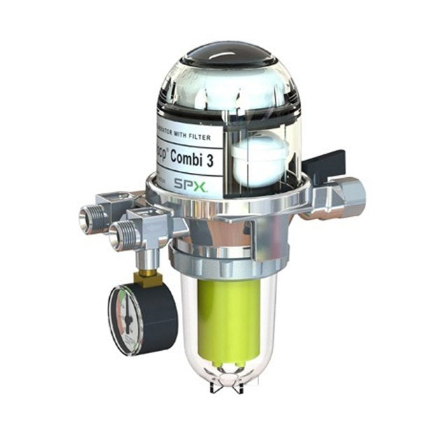 Tigerloop Combi 3 De-Aerator - External Fitting With Gauge