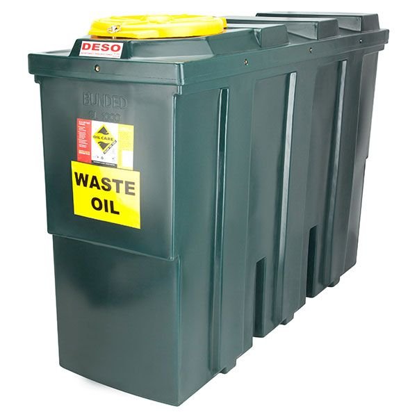 1000 Litre Slimline Bunded Waste Oil Tank - Deso SL1000WOW