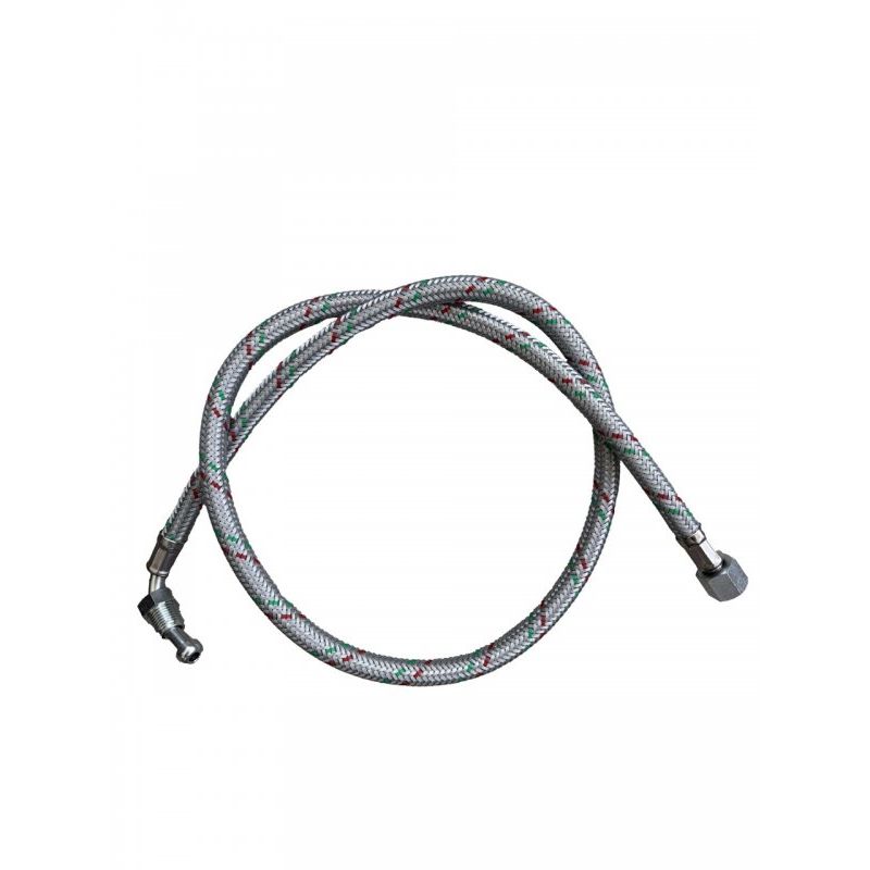 Flexible Oil Line Hose Braided 1/4' M 90 x 1/4'