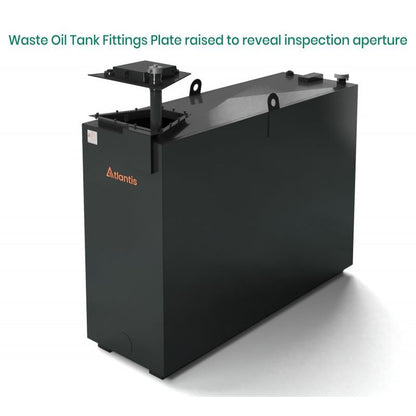 1050 Litre Steel Bunded Imperium® Waste Oil Tank Fitting Plate raised