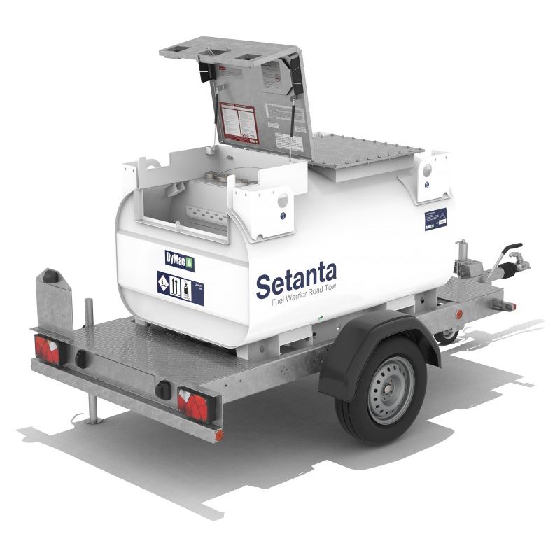 Dymac Setanta Fuel Warrior 1000L - Road Tow Model open