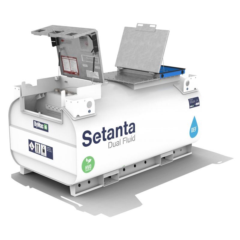 Dymac Setanta Dual Fluid - 1450/350L Lid open