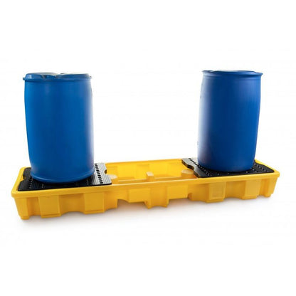 4 Drum In-Line Spill Pallet with 2 drums