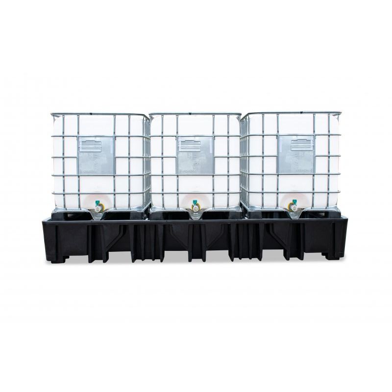 Triple IBC Spill Pallet without Platform with IBCs in situ