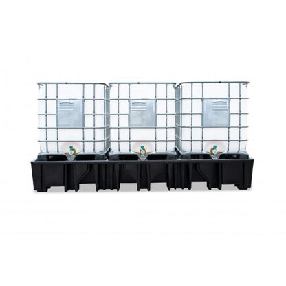 Triple IBC Spill Pallet without Platform with IBCs in situ