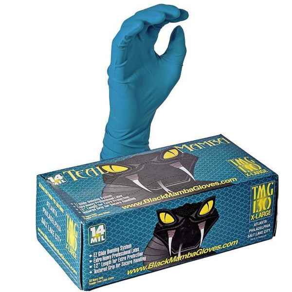 Teal Mamba Gloves