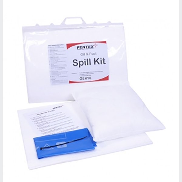 10 Litre Oil & Fuel Spill Kit - Clip Top Bag