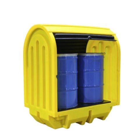 Hard Cover 2 Drum Spill Pallet - BP2HC
