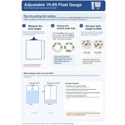8ft adjustment information