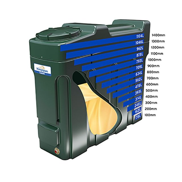 1100 Litre Super Slimline Bunded Oil Tank - Titan ESSL1100