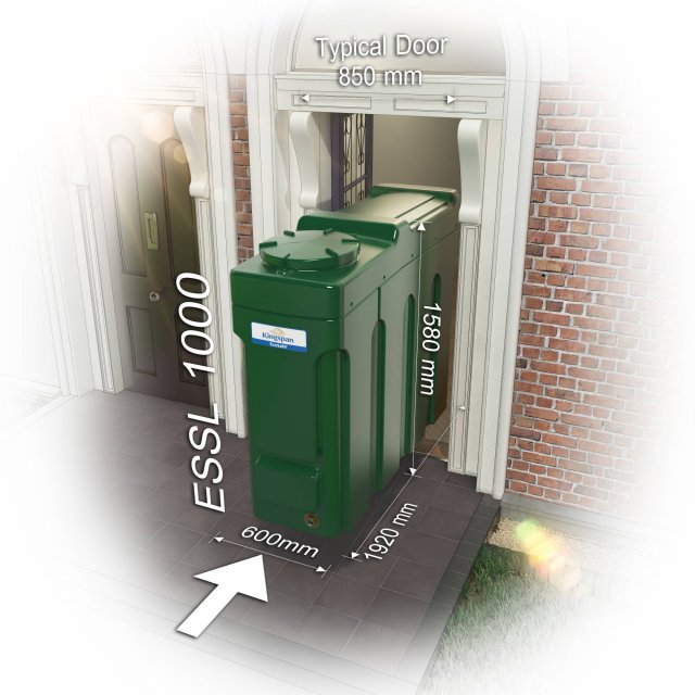 1100 Litre Super Slimline Bunded Oil Tank - Titan ESSL1100