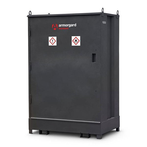 Drum Storage Container – Armorgard DrumBank DB2S - doors closed
