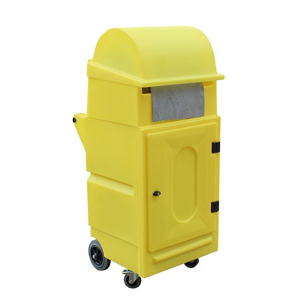 Lockable Cabinet on Wheels with Roll Holder