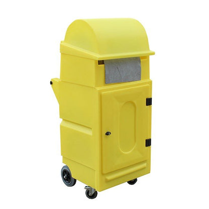 Lockable Cabinet on Wheels with Roll Holder