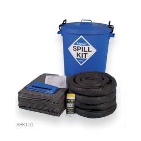 100 Litre AdBlue Spill Kit In Blue Round Bin (ABK100)