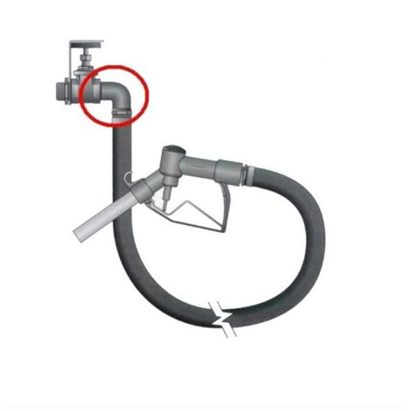 Gravity Dispensing Hose Kit with 90° Drop Elbow Connection