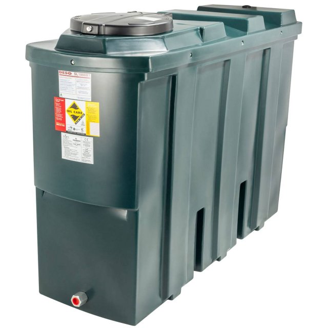 1000 Litre Slimline Bunded Oil Tank - Deso SL1000BT