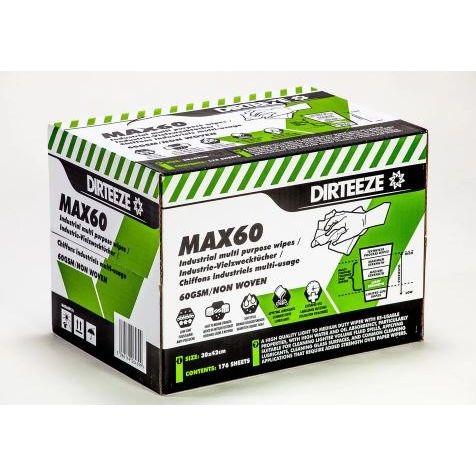 Standard Industrial Light Strength Wipes in a Dispensing Box - MAX60
