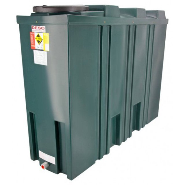 1400 Litre Slimline Bunded Oil Tank - Deso SL1400BT
