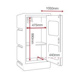 Armorgard Chemcube Cabinet - CCC1 - dimensions