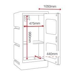Armorgard Chemcube Cabinet - CCC2 - dimensions