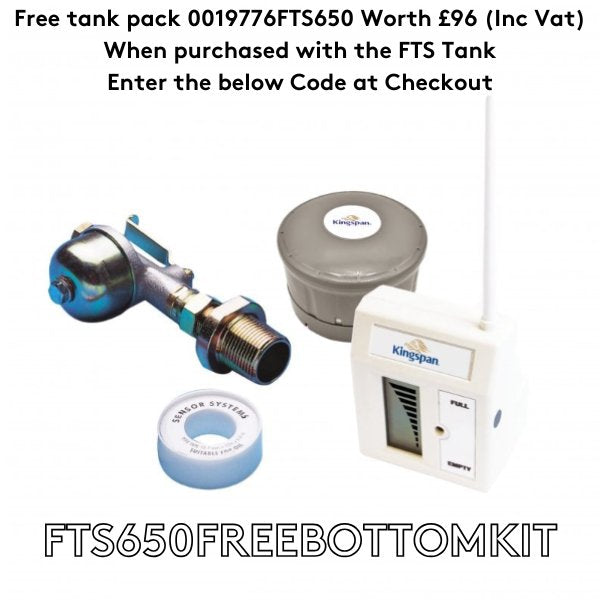 Free bottom outlet kit promo with the FTS650
