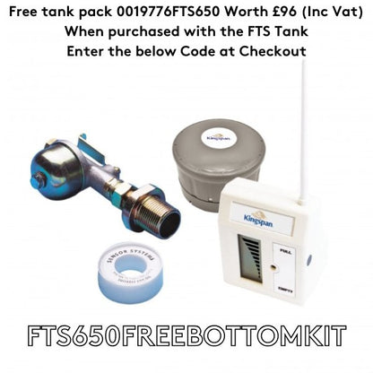 Free bottom outlet kit promo with the FTS650