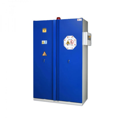 90 Minute 2 Door Lithium-ION Battery Cabinet With Charging & Firepro Suppression & Alarm