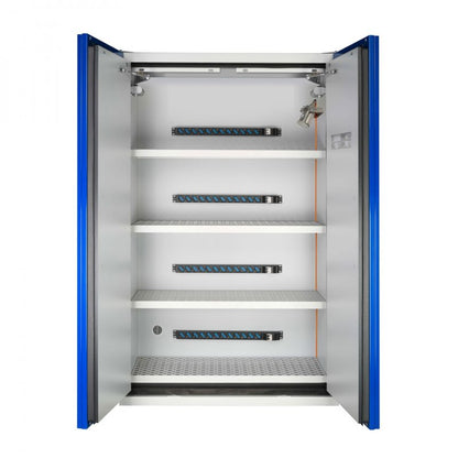 90 Minute 2 Door Lithium-ION Battery Cabinet With Charging & Firepro Suppression & Alarm