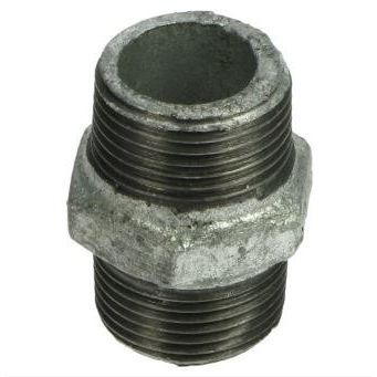 Galvanised Hexagon Nipple