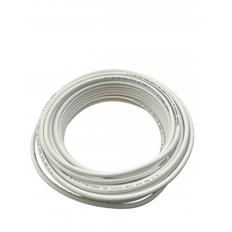 UPVC Coated Oil Line - 10mm Copper Pipe Work 50 Metre Coil