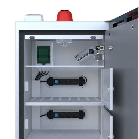 1 Door LithiumVault FirePro Single~Phase Locker Cabinet With Control Panel & Charging - CH-L1F2PG16C