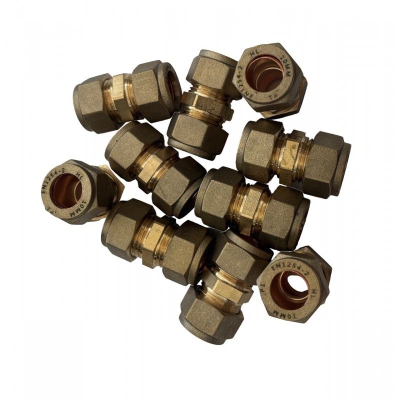 10 x 10mm Straight Compression Coupling