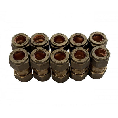 10 x 10mm Straight Compression Coupling