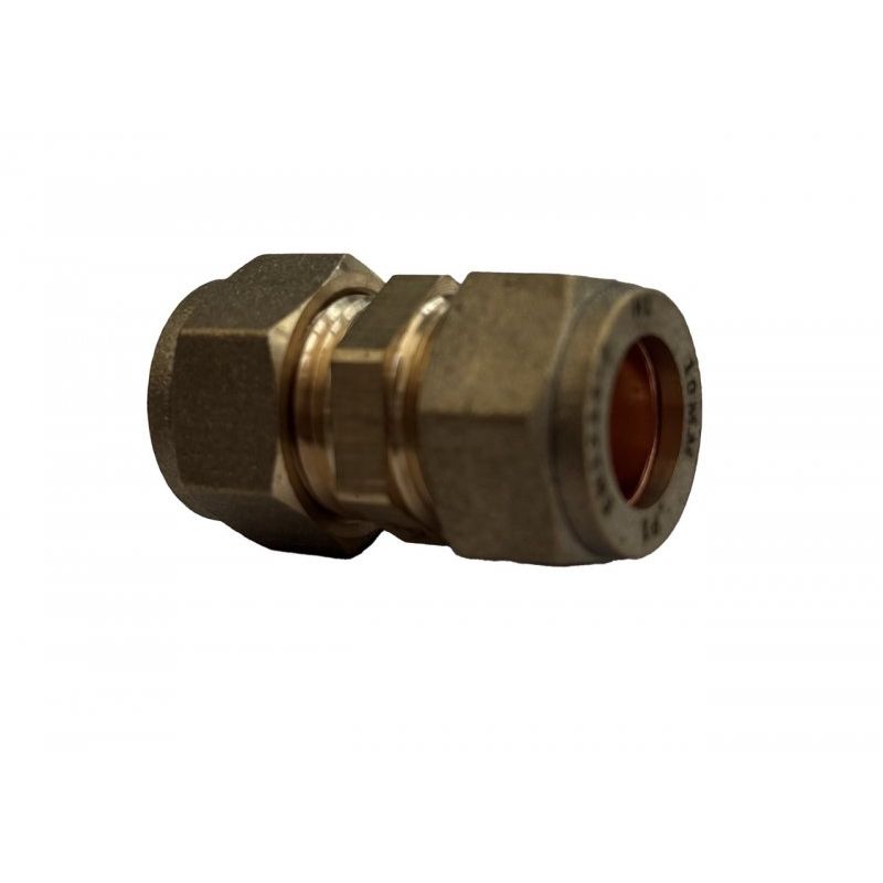 10 x 10mm Straight Compression Coupling
