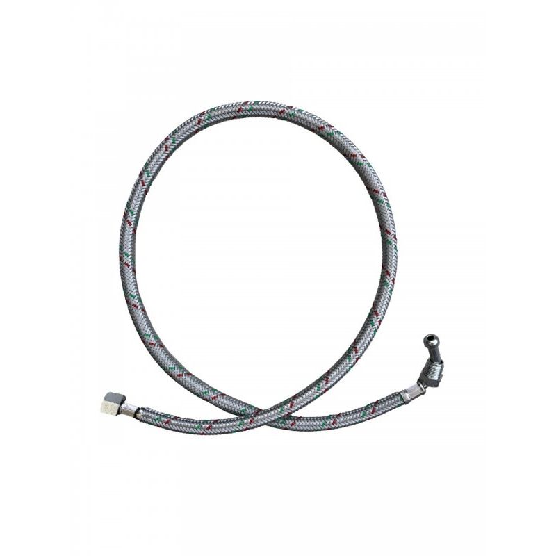 Flexible Oil Line Hose Braided 1/4' M 90 x 1/4'