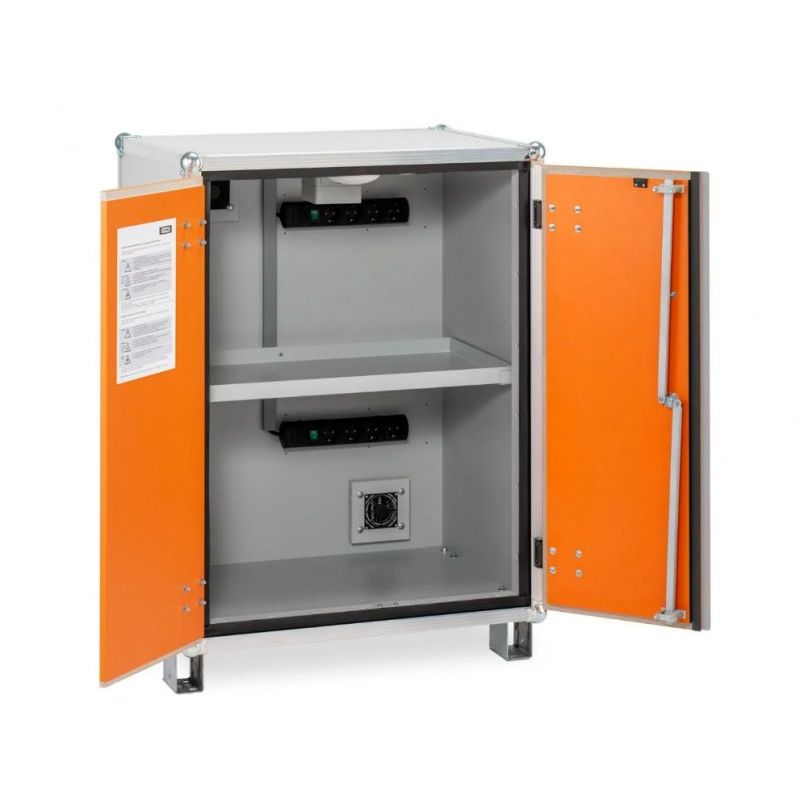 Battery charging cabinet Basic 8/10 with stacking feet, 3-phase – lockEX - 11900