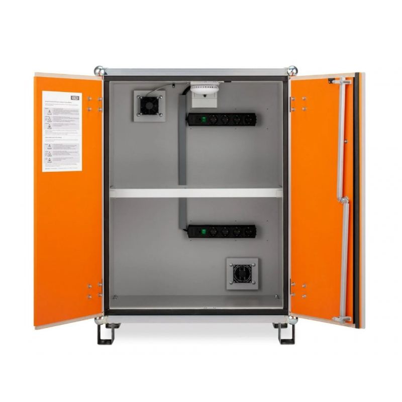 Battery charging cabinet Basic 8/10 with stacking feet, 3-phase – lockEX - 11900