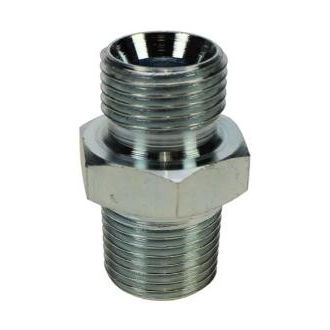 ½” M Parallel (cone) – ½” M taper, plated Hose Tail