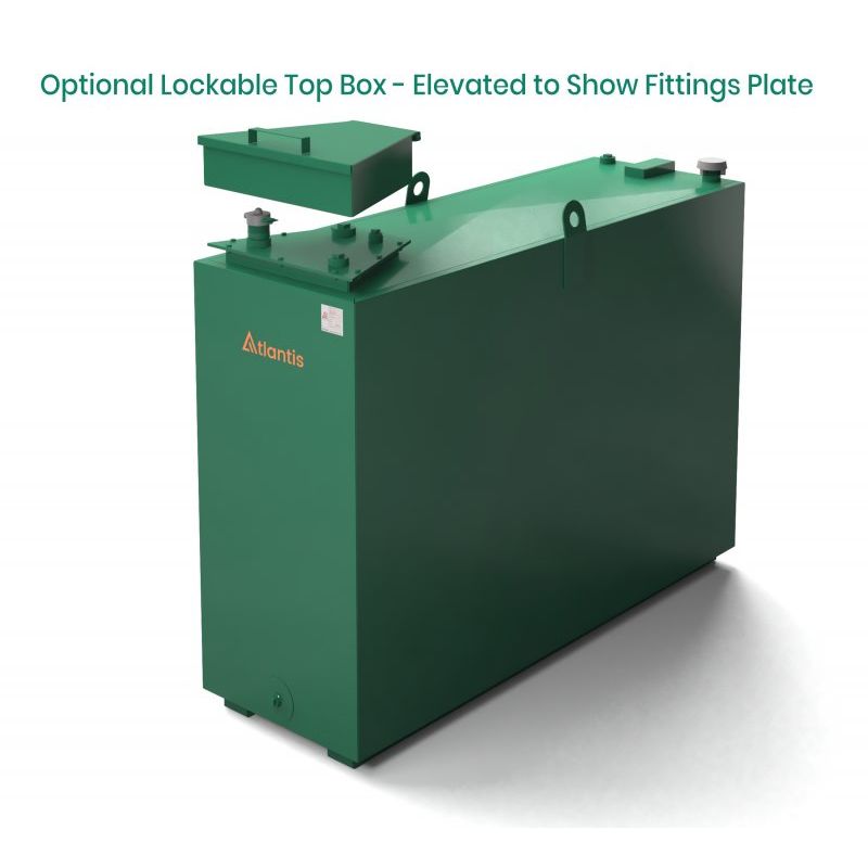 Atlantis 1050L Steel Bunded Oil Tank with ImperiumÂ® Technology