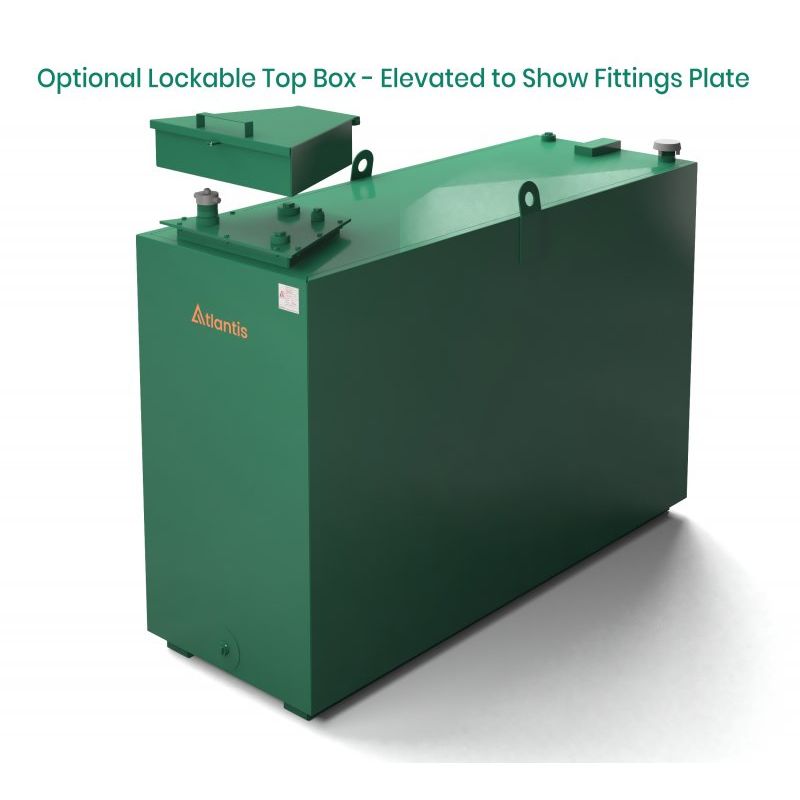 Atlantis 1350L Steel Bunded Oil Tank with ImperiumÂ® Technology