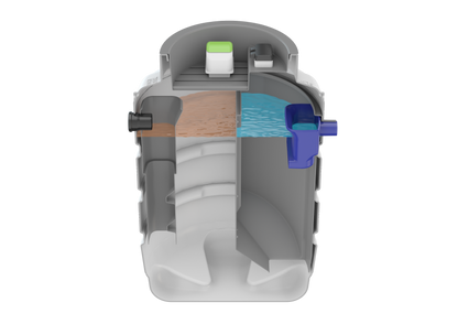 WTE Quantum 6 PE Sewage Treatment Plant Gravity Outlet