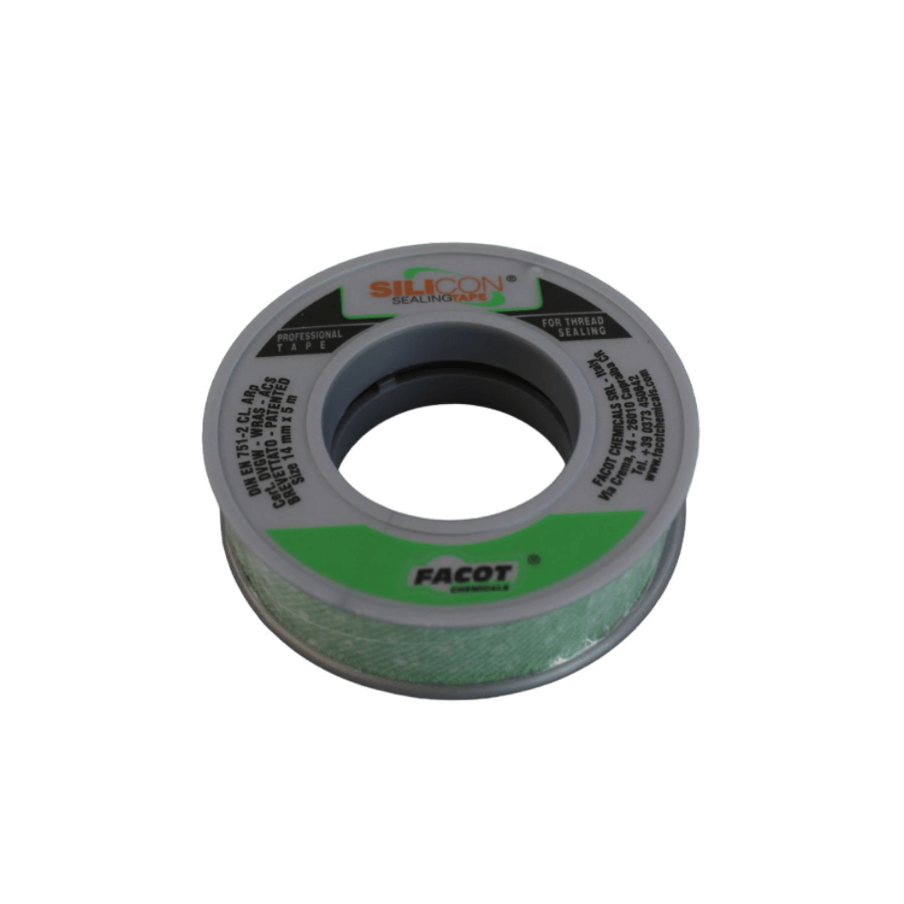 A spool of Facot Silicon Soldering Wire, featuring light green wire wound around a gray spool with a green and black label.