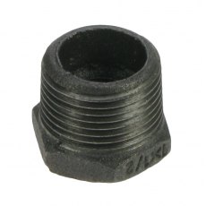 Black Iron Reducing Bush 1" M - ¾” F BSPT