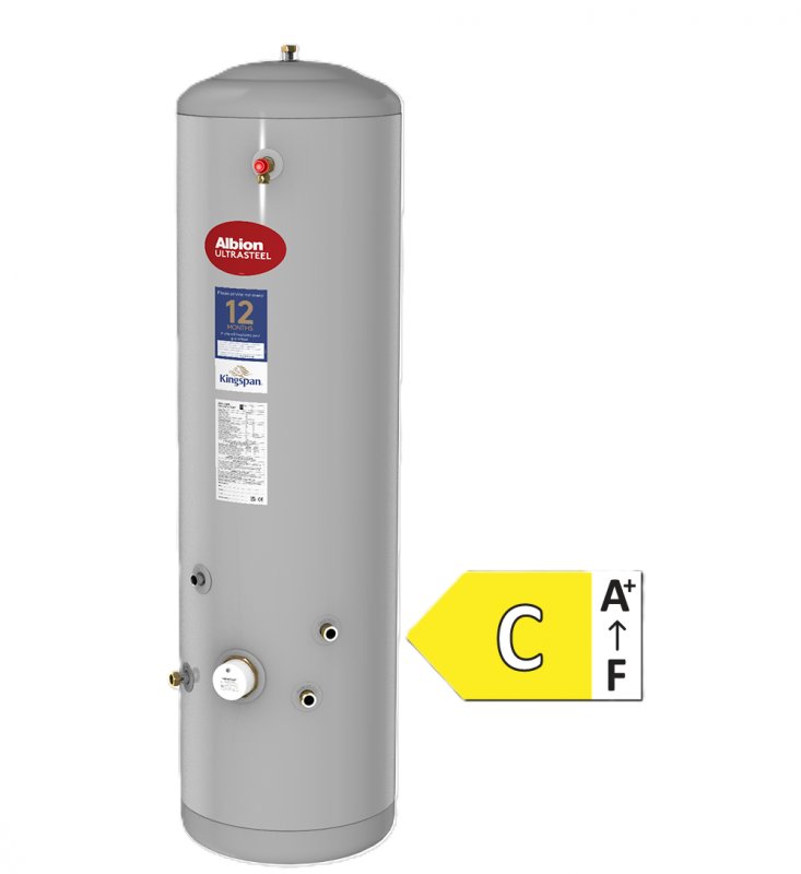 AUI180SLMERP Kingspan Ultrasteel 180 Litre Indirect - Slimline Unvented Hot Water Cylinder