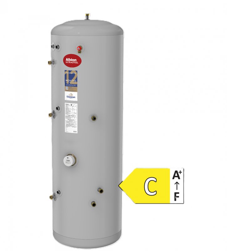 Kingspan Ultrasteel 250 Litre Indirect - Solar Unvented Hot Water Cylinder AUSI250ERP