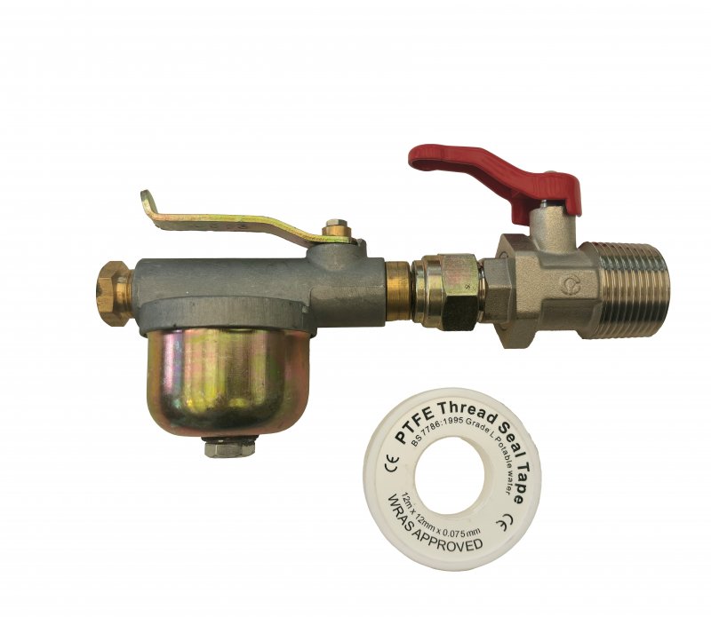 Oil Tank Filter Valve Assembly with 1/4' Turn Valve