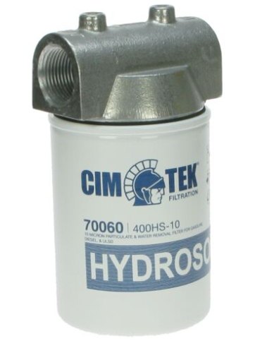 Hytek Engineered Cim-Tek Compact Water & Particulate Fuel Filter & Head 80lpm 10 Micron